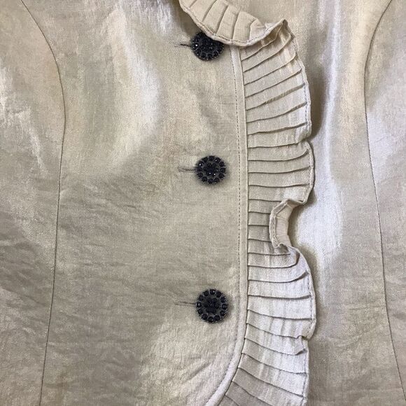 R&M Richards gold shimmer lightweight jacket / top - Picture 4 of 11